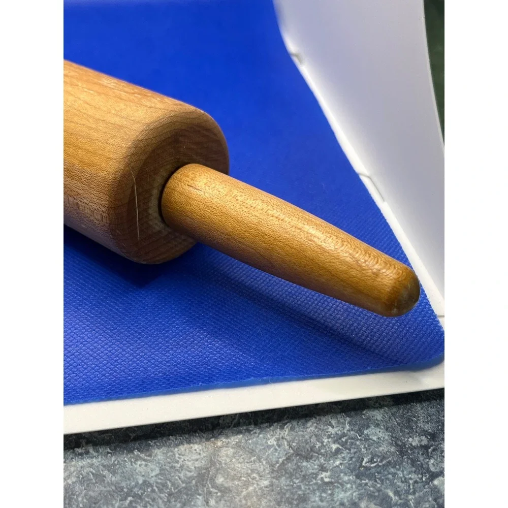 Vintage Style Wooden Rolling Pin 16 Inch Hardwood Kitchen Baking Tool Brown